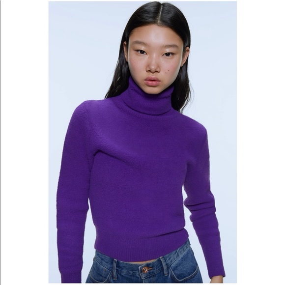 Zara Sweaters - ZARA SOFT TOUCH PURPLE KNIT SWEATER